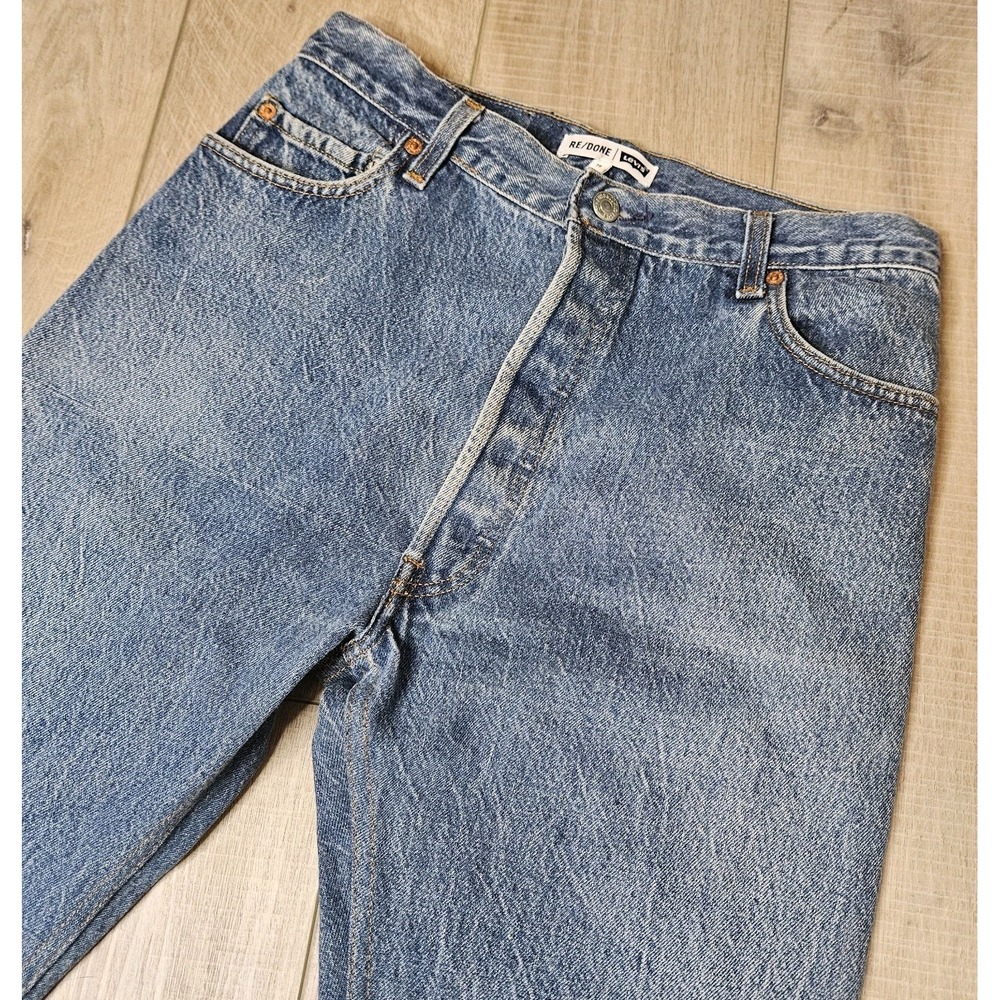 Levi's Women's Re/Done Jeans High Rise Straight Leg Buttonfly Size 28